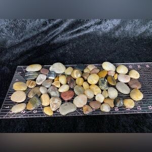 60 unique gemstone crystal and stone specimens